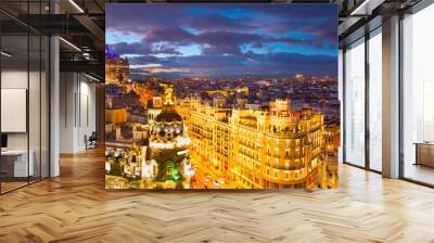 Madrid cityscape, Spain Wall mural