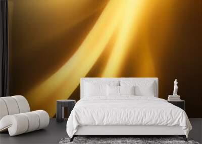 Abstract shiny color gold wave, luxury background. Wall mural