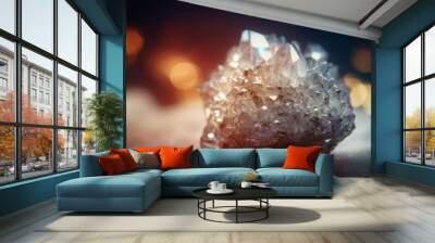 beautiful crystal abstract background, blur crystal background. generative ai. Wall mural