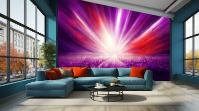 Beautiful crystal abstract background, light heaven cristals. digital art. Wall mural