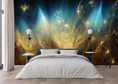 Beautiful crystal abstract background, light heaven cristals. Wall mural