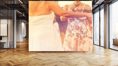 incense in a woman hand, ceremony space. Wall mural