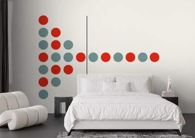 Business and technology data analysis vector concept. Symbol of management, processes. Minimal illustration. Wall mural