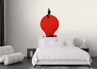 Content creation or brainstorming business vector concept. Minimal art design style. Wall mural