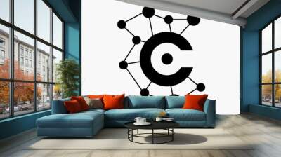 C initial technology logo vector image Wall mural