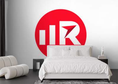 R marketing logo vector image Wall mural