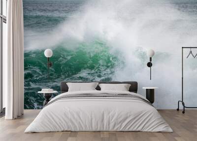 Giant waves off the coast of Portugal Wall mural