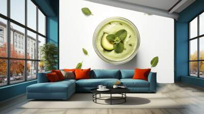 Delicious Avocado Smoothie with Mint and Spices Wall mural