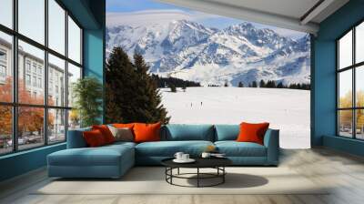 alpes et sport d'hiver Wall mural