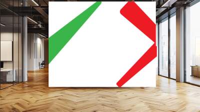 Green checkmark tick and red X icons.	 Wall mural