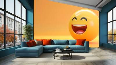 International smile day with emoji,   Laughing emoji feeling happy and smiling emoji.
 Wall mural