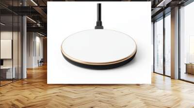 A modern wireless charger, isolated on a clean white surface Wall mural