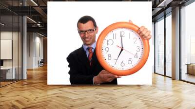 businessman with clock Wall mural