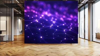 3D Computer Digital Technology Network Abstract Concept Background Wall mural