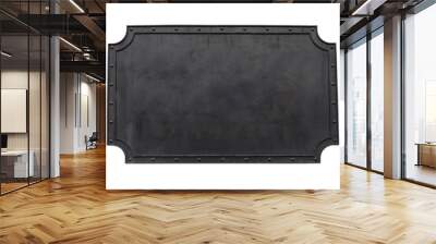 Black metallic iron frame with rivets Wall mural