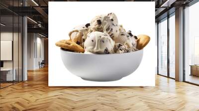 So sweet  chocolate cookies ice cream isolated on transparent background Wall mural