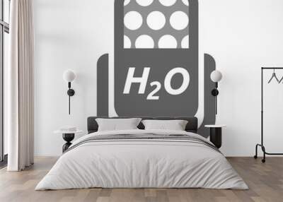 isolated mic with the text h2o Wall mural