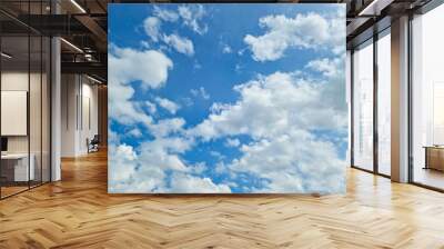 Natural blue sky background with clouds Wall mural