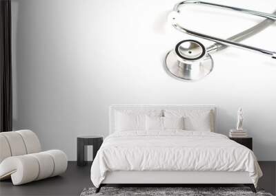 Gray Stethoscope isolated on white background. Wall mural