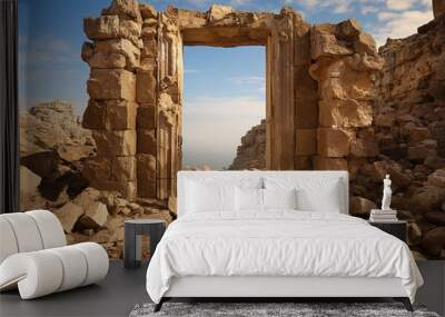 an old historic doorway ruin. Wall mural