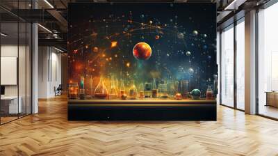 science and technology and astronomy concept. Generative AI Wall mural