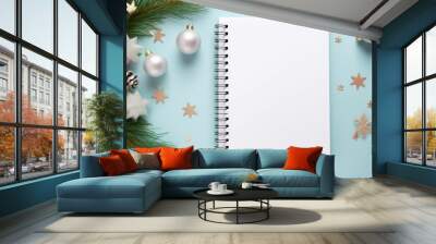 pastel blank diary christmas decoration  Wall mural