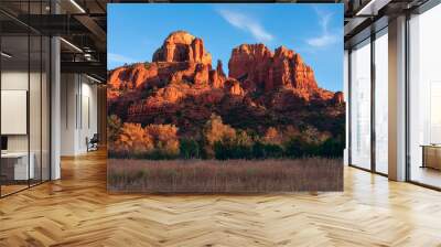 Cathedral Rock at sunset in Sedona, Arizona Wall mural