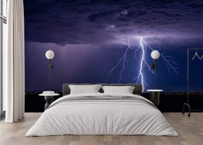 Lightning bolt storm Wall mural