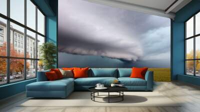 Shelf cloud and approaching storm Wall mural