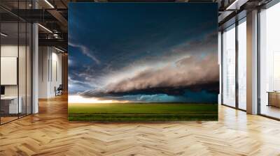 Storm clouds from a severe thunderstorm Wall mural