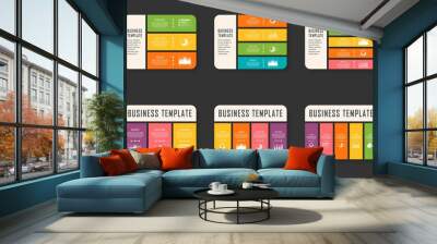 Infographic timeline template can be used for chart, diagram, web design, presentation, advertising, history Wall mural