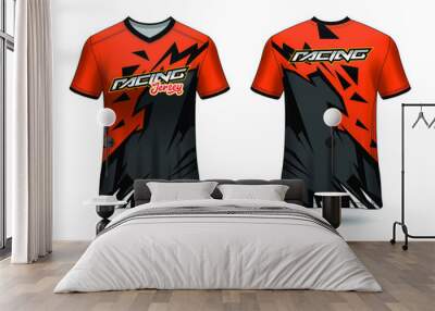 Sports Racing  Jersey Design Template for Team Uniforms Vector Wall mural