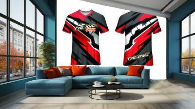 Sports Racing  Jersey Design Template for Team Uniforms Vector Wall mural