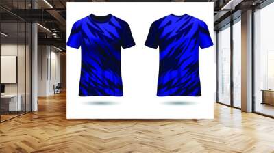 T-Shirt Sport Design. Racing jersey for club. uniform front and back view. Wall mural