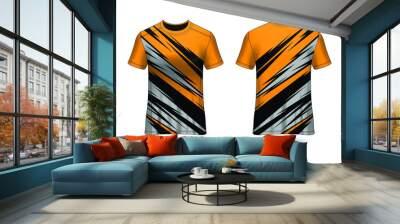 T-Shirt Sport Design. Racing jersey for club. uniform front and back view. Wall mural