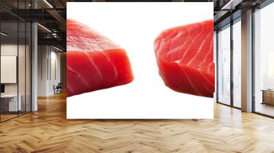 fresh raw tuna steak cuts, ideal for sushi  Wall mural