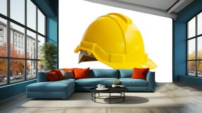 yellow hard hat, safety helmet Wall mural