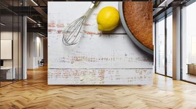 Homemade cake with a touch of lemon. Wall mural