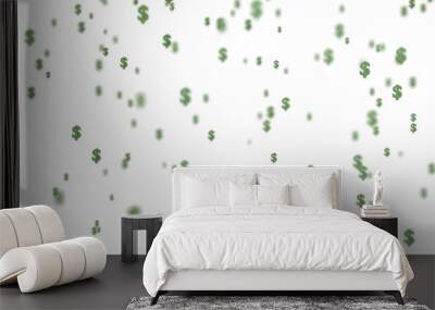 Falling dollars seamless background. Wall mural