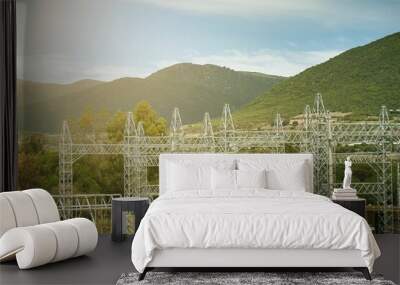 High-voltage electric substation, electric power system, electricity generation and distribution Wall mural