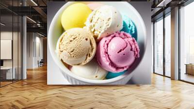 Ice Cream in bowl Wall mural