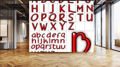 abc alphabet background adolphus upper lower design Wall mural