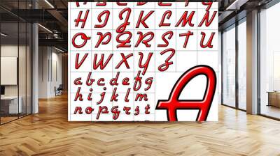 abc alphabet background airstream design Wall mural