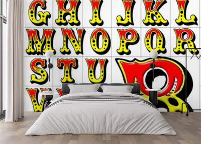 abc alphabet background circus design Wall mural