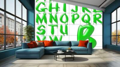 abc alphabet background paintdrips design Wall mural