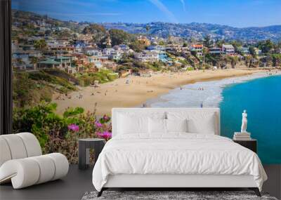 Crescent Bay of Laguna Beach, Orange County, California USA Wall mural