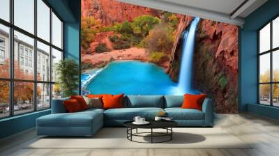 most beautiful falls in united states--havasu falls,supai, arizona Wall mural