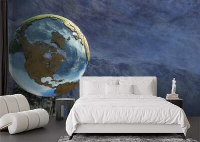  illustration of a globe Wall mural