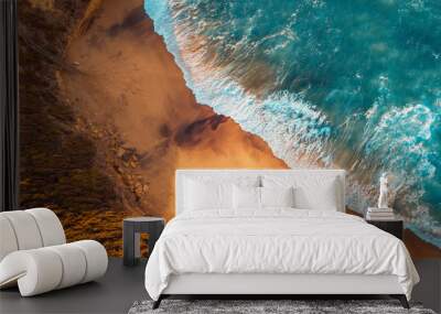 Aerial Australian Beach Landscape, Great Ocean Road Wall mural