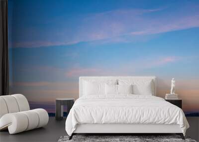 Serene sunset sky at winter Wall mural